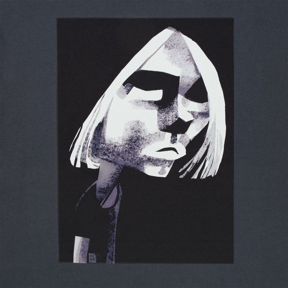 Футболка «Меламед. Kurt Cobain», темно-серая, размер L