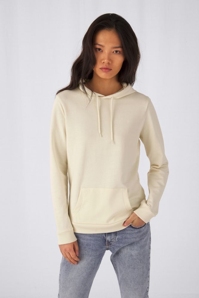 Толстовка с капюшоном женская Hoodie, бежевая (nude), размер L